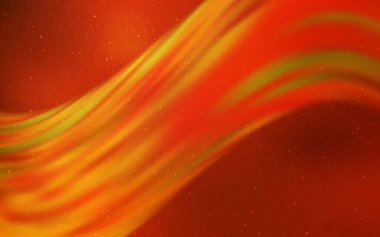 Gece gökyüzü yıldızlı açık turuncu vektör deseni. Bulanık arkaplandaki ve gradyanı olan uzay yıldızları. Kozmik arkaplanlar için şablon.