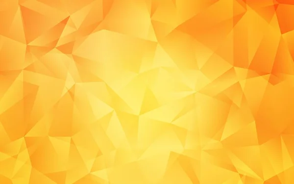 Hellgelber Vektor Polygon Abstrakter Hintergrund Elegante Helle Polygonale Illustration Mit — Stockvektor