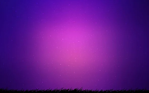 Padrão Vetor Roxo Claro Com Estrelas Céu Noturno Glitter Ilustração — Vetor de Stock