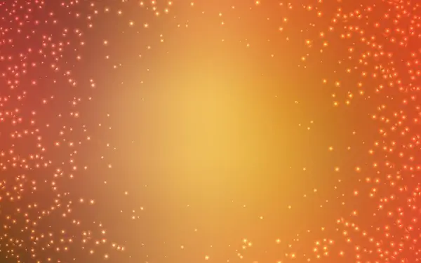 Fond Vectoriel Orange Clair Avec Étoiles Astronomiques Design Décoratif Flou — Image vectorielle