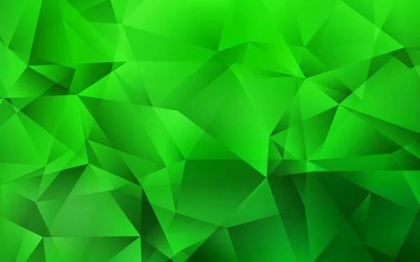 Светло Зеленый Векторный Полигон Творческая Иллюстрация Полутоновом Стиле Треугольниками Совершенно — стоковый вектор