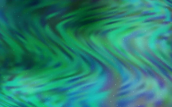 Lichtgroene Vectorsjabloon Met Ruimtesterren Glitter Abstracte Illustratie Met Kleurrijke Kosmische — Stockvector
