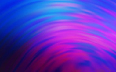 Koyu pembe, çizgili mavi vektör düzeni. Kavisli çizgilerden oluşan parlak bir illüstrasyon. Tasarımınız için tamamen yeni bir şablon.