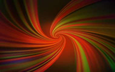 Koyu yeşil, kıvrımlı çizgileri olan sarı vektör dokusu. Değişken çizgileri olan renkli soyut çizimler. Markan için yeni kompozisyon.