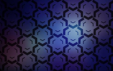 Bükülmüş çizgileri olan koyu mavi vektör arkaplan. Soyut ve gradyan renkte renkli çizimler. Reklamınız, broşürleriniz, broşürleriniz için yeni bir doku..