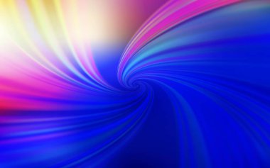 Açık pembe, kıvrımlı çizgileri olan mavi vektör dokusu. Basit ve eğik renkte renkli bir tasvir. İş tasarımınız için soyut biçim.