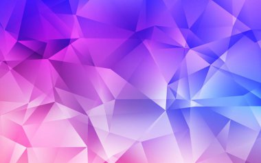 Açık pembe, mavi vektör soyut çokgen desen. Yarım ton şeklinde, üçgenli yaratıcı illüstrasyon. Cep telefonunun arka planının şablonu.