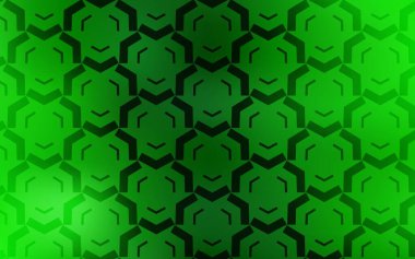 Bükülmüş çizgileri olan açık yeşil vektör düzeni. Eğilimli zarif, parlak bir çizim. Tasarımınız için renkli dalga deseni.