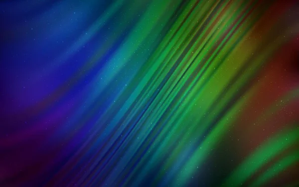 ダークブルー 銀河系の星と緑のベクトル背景 カラフルな宇宙の星が光る抽象的なイラスト 占星術のウェブサイトのパターン — ストックベクタ