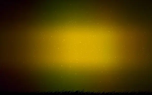 Темний Зелений Жовтий Векторний Фон Астрономічними Зірками Яскравіша Абстрактна Ілюстрація — стоковий вектор
