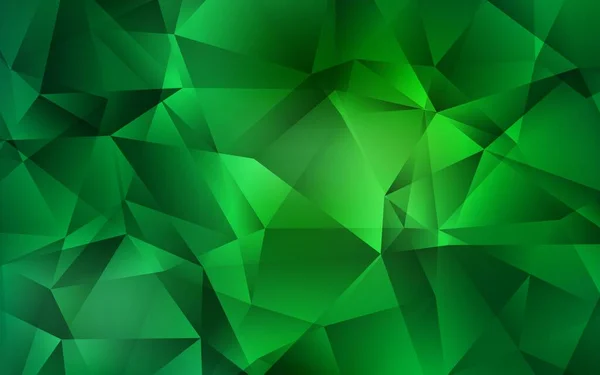 Темно Зеленый Векторный Многоугольник Современная Абстрактная Иллюстрация Треугольниками Совершенно Новый — стоковый вектор