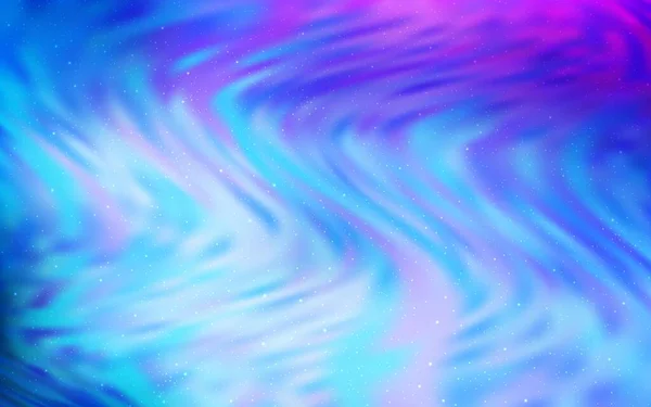 Light Pink Modré Vektorové Pozadí Hvězdami Galaxie Třpytivé Abstraktní Ilustrace — Stockový vektor