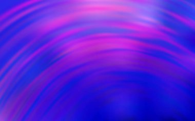 Açık Pembe, eğri çizgileri olan mavi vektör arkaplan. Değişken çizgileri olan renkli geometrik örnek. Web siteniz için soyut tasarım.