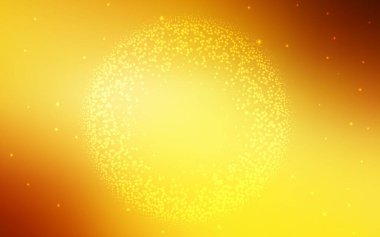 Samanyolu yıldızlı açık turuncu vektör dokusu. Soyut şablonda gökyüzü yıldızlarıyla parlayan illüstrasyon. Astronomi web siteleri için desen.