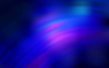 Koyu pembe, eğri çizgileri olan mavi vektör arkaplan. Çağdaş gradyan soyut çizgileri olan çizimler. Marka kitabı için şık bir desen.