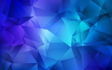 Koyu mavi vektör soyut mozaik arkaplan. Çokgen biçiminde, gradyan ile renkli çizimler. Web siteniz için çokgen tasarım.