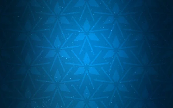 Mörkblå Vektor Layout Med Linjer Trianglar Abstrakt Lutning Illustration Med — Stock vektor