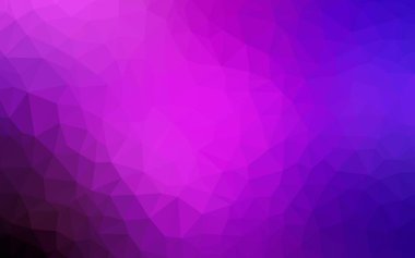 Koyu pembe, sarı vektör üçgen mozaik zemin. Çokgen biçiminde, gradyan ile renkli çizimler. Cep telefonunun arka planının şablonu.