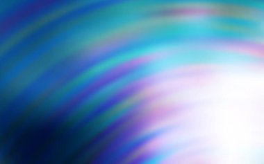 Eğri çizgileri olan açık mavi vektör deseni. Kavisli çizgilerden oluşan parlak bir illüstrasyon. İş tasarımınız için soyut biçim.