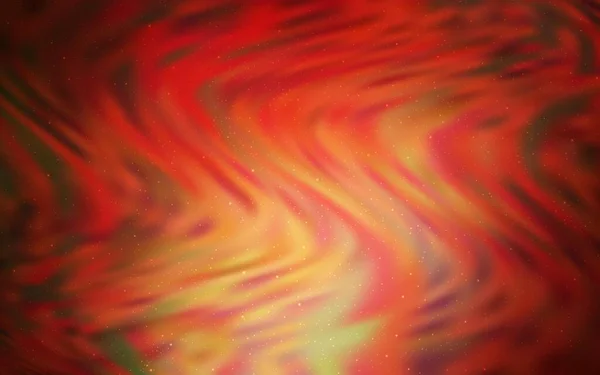 Ljusröd Gul Vektor Layout Med Kosmiska Stjärnor Glänsande Illustration Med — Stock vektor