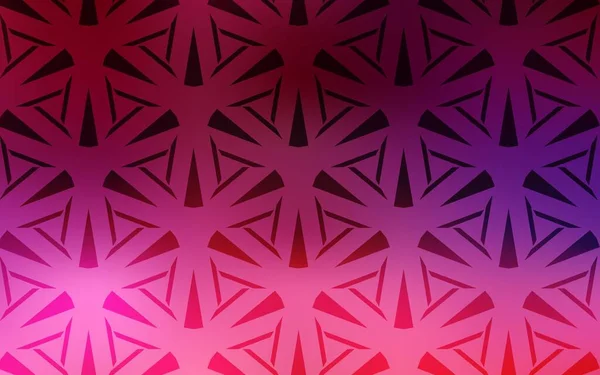 Mörk Lila Rosa Vektor Mall Med Kristaller Trianglar Modern Abstrakt — Stock vektor