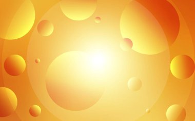 Dairesel şekilli hafif turuncu vektör düzeni. Doğa tarzında renkli baloncuklu soyut illüstrasyon. Web sitenizin reklam, poster ve afişi için yeni tasarım.