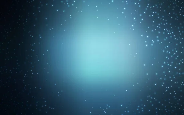 天体を背景にダークブルーのベクトル 抽象的なテンプレート上の空の星と輝くイラスト 宇宙背景用テンプレート — ストックベクタ