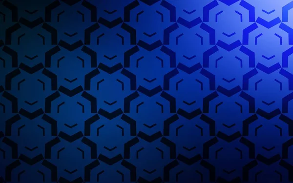 Patrón Vectorial Azul Oscuro Con Líneas Curvas Una Ilustración Colorida — Vector de stock