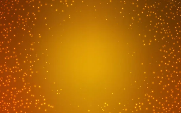 Светло Оранжевый Векторный Фон Астрономическими Звездами Яркая Иллюстрация Небесными Звездами — стоковый вектор