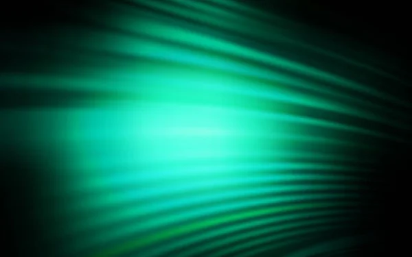 Tmavě Zelená Vektorová Textura Ohnutými Čarami Zářící Ilustrace Která Skládá — Stockový vektor