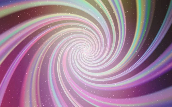 Rose Clair Disposition Vectorielle Verte Avec Étoiles Cosmiques Illustration Colorée — Image vectorielle