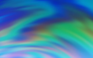 Açık mavi, yeşil vektör bulanık desen. Görüntü stili ve gradyanı olan yeni renkli çizimler. İş tasarımınız için yeni biçim.