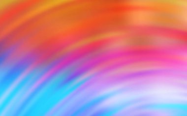 Açık mavi, kıvrımlı çizgileri olan kırmızı vektör düzeni. Alnında çizgiler olan soyut bir çizim. Web siteniz için soyut tasarım.