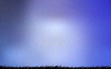 Astronomik yıldızlı açık mor vektör arkaplan. Soyut şablonda gökyüzü yıldızlarıyla parlayan illüstrasyon. Astronomi web siteleri için desen.