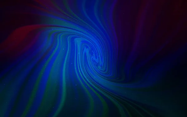 Dunkelblaue Vektorvorlage Mit Raumsternen Glitzernde Abstrakte Illustration Mit Farbenfrohen Kosmischen — Stockvektor