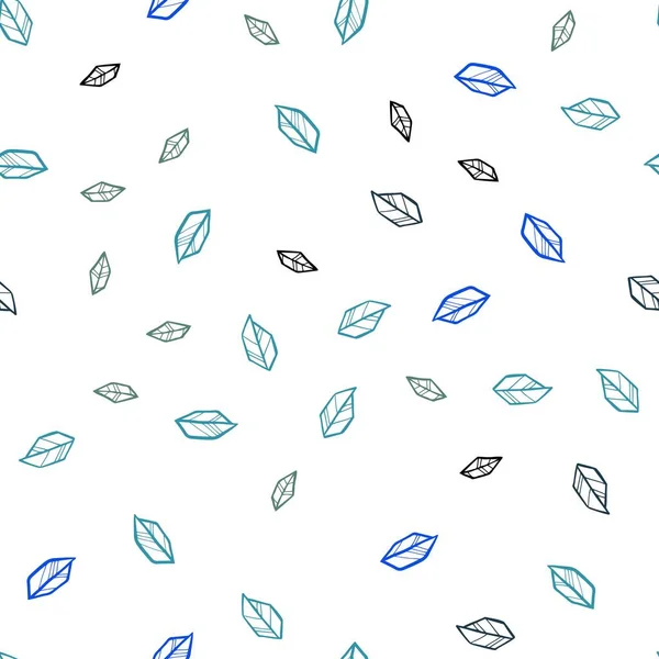 Hellblauer Grüner Vektor Nahtlos Eleganter Hintergrund Mit Blättern Moderne Geometrisch — Stockvektor