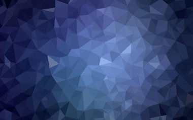 Koyu mavi vektör çokgen çizimi. Gradyanı olan üçgen geometrik örnek. Web siteniz için çokgen tasarım.
