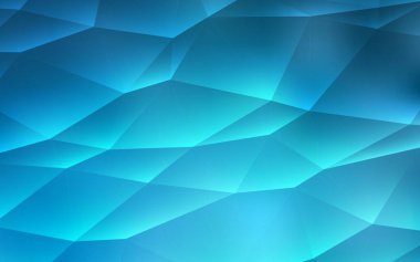 Çokgen biçiminde hafif BLUE vektör deseni. Üçgen şekilli ışıltılı soyut çizimler. Reklamınız, posteriniz, afişiniz için en iyi tasarım.