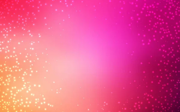 Ανοιχτό Ροζ Κίτρινο Διανυσματικό Φόντο Αστέρια Γαλαξία Glitter Αφηρημένη Απεικόνιση — Διανυσματικό Αρχείο