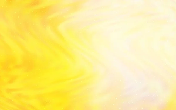 Modelo Vetor Amarelo Claro Com Estrelas Espaciais Glitter Ilustração Abstrata — Vetor de Stock