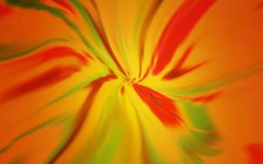 Eğri çizgileri olan hafif turuncu vektör arkaplanı. Renkli çizgileri ve şekilleri olan bir örnek. İş tasarımınız için soyut biçim.