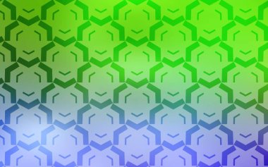 Açık Pembe, çizgili yeşil vektör şablonu. Kavisli çizgilerden oluşan parlak bir illüstrasyon. İş tasarımınız için soyut biçim.