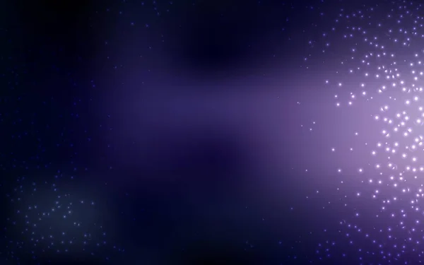 乳白色の星とダークパープルのベクトルテクスチャ グラデーションでぼやけた抽象的な背景をした宇宙の星 未来的な広告 小冊子のパターン — ストックベクタ