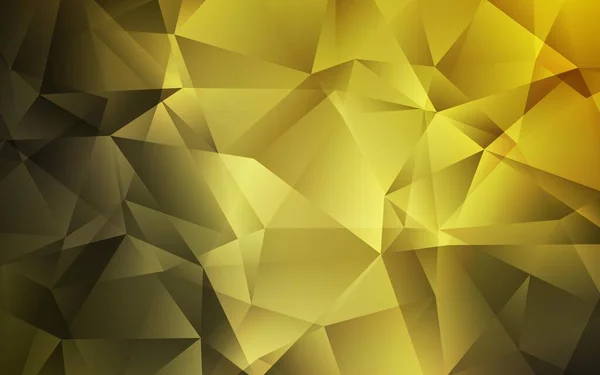 深绿色 黄色矢量闪烁着三角形背景 色彩斑斓的三角形抽象图解 手机背景模版 — 图库矢量图片