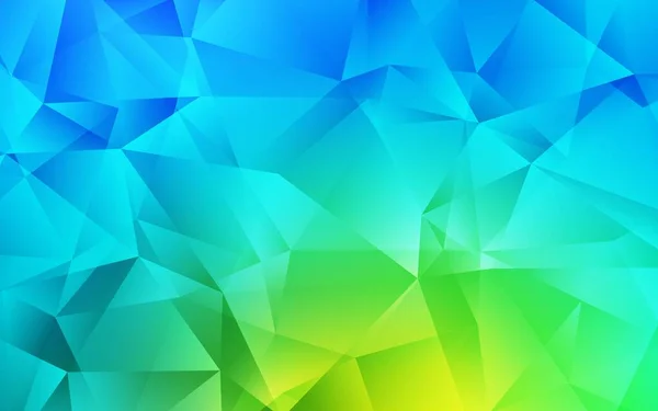 Azul Claro Vector Verde Fondo Poligonal Abstracto Ilustración Abstracta Colorida — Vector de stock