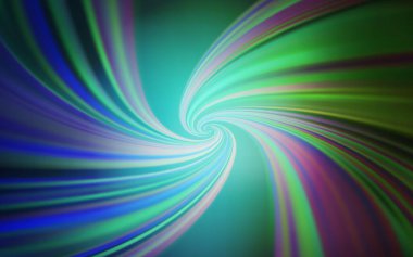 Açık mavi, eğri çizgileri olan yeşil vektör dokusu. Soyut ve gradyan biçiminde geometrik çizim. Tasarımınız için renkli dalga deseni.