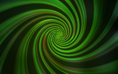 Açık yeşil vektör dokusu ve Samanyolu yıldızları. Renkli kozmik yıldızlı soyut çizimler. Fütürist reklamlar ve kitapçıklar için şablon.