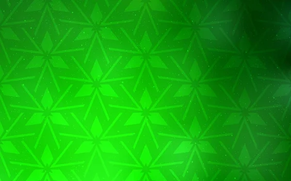 Layout Vettoriale Verde Chiaro Con Linee Triangoli Illustrazione Astratta Moderna — Vettoriale Stock