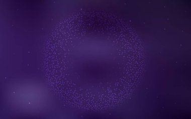 Kozmik yıldızlı koyu pembe vektör düzeni. Parlak astronomik yıldızlı parlak renkli çizimler. Kozmik arkaplanlar için şablon.