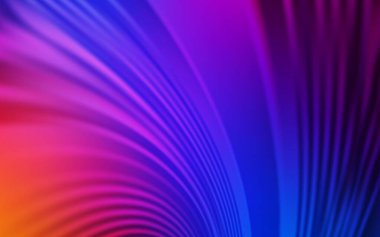 Açık mavi, kıvrımlı çizgileri olan kırmızı vektör arkaplanı. Basit bir şekilde parlak renkli bir illüstrasyon. İş tasarımınız için soyut biçim.